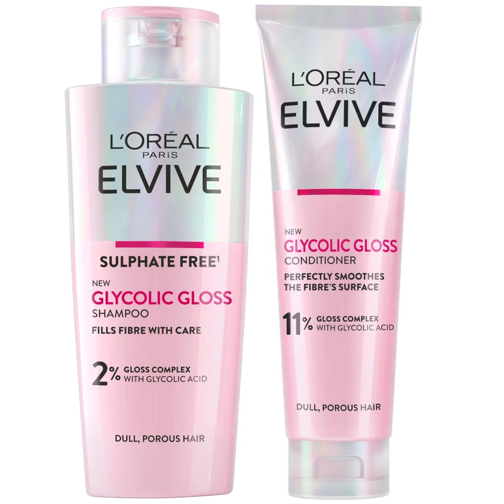 L'Oréal Paris Elvive Glycolic Gloss Shampoo and Conditioner Set for Dull HairImage1
