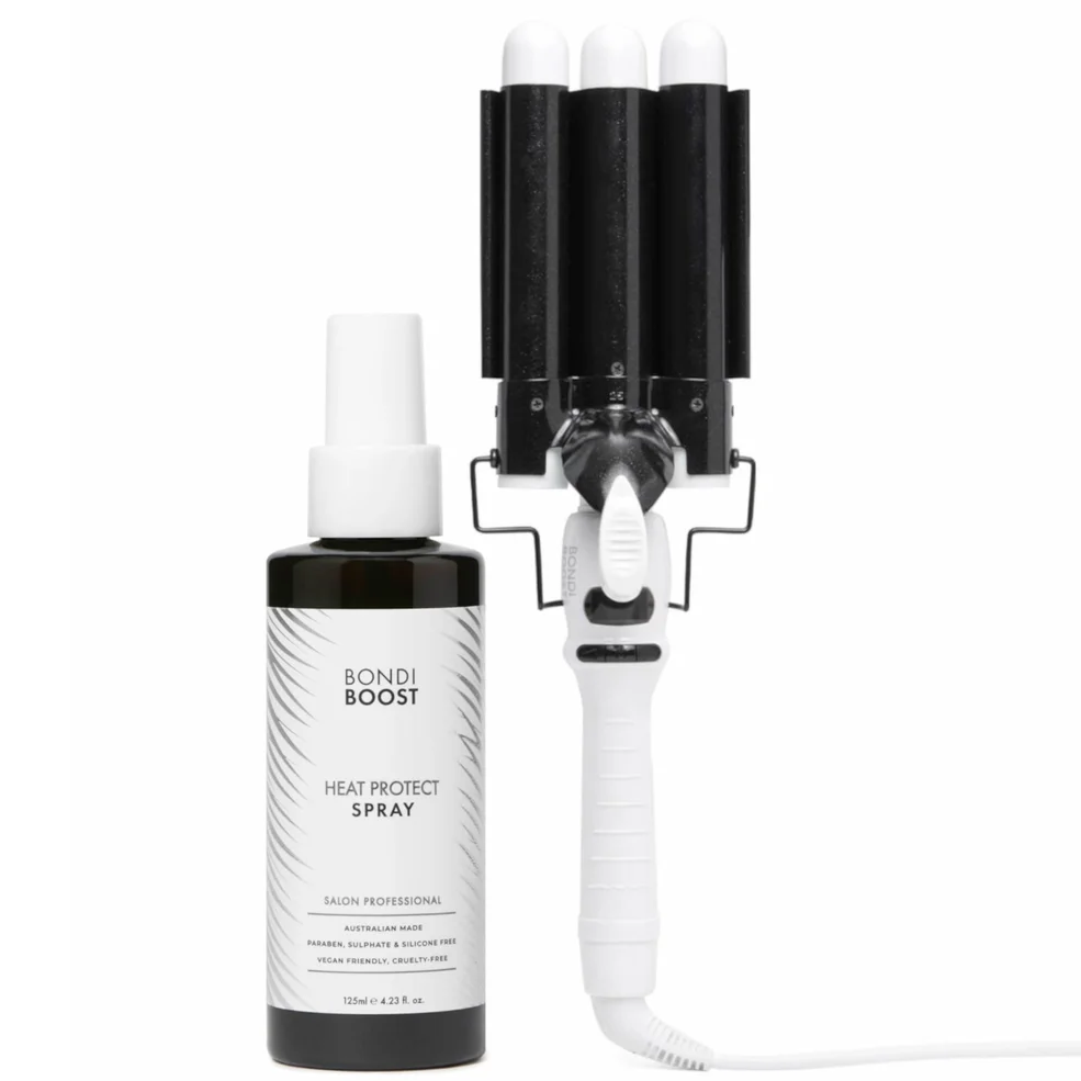 BondiBoost 32mm Wave Wand and Heat Protect Spray 125ml BundleImage1