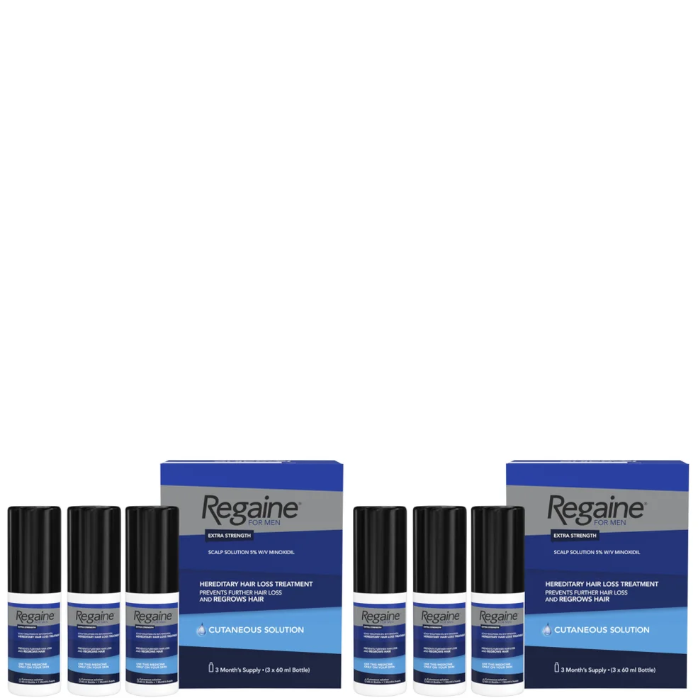 Regaine For Men Extra Strength Re-Growth Scalp Solution with 5% Minoxidil - 6 Month Supply BundleImage1