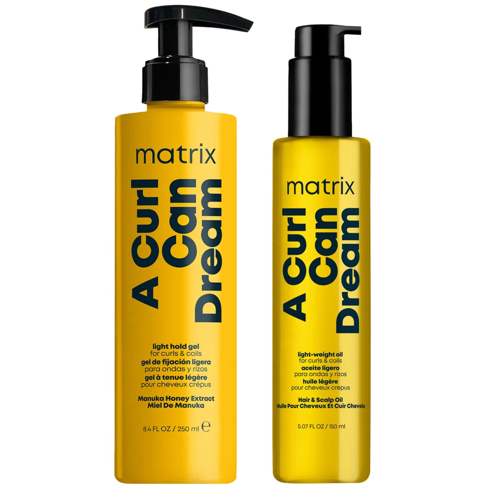 Matrix A Curl Can Dream Defining Light Hold Hair Gel 250ml and Moisturising Hair Oil 150ml Bundle for Curls and CoilsImage1