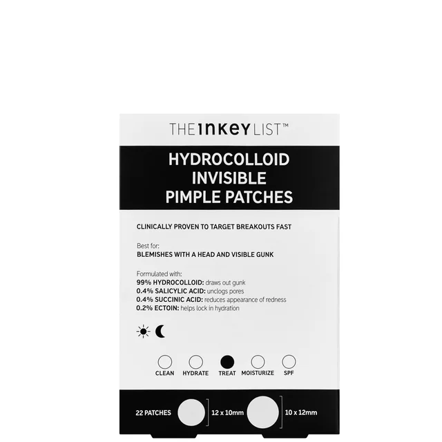 The INKEY List Patchs Hydrocolloïdes Invisibles pour Boutons