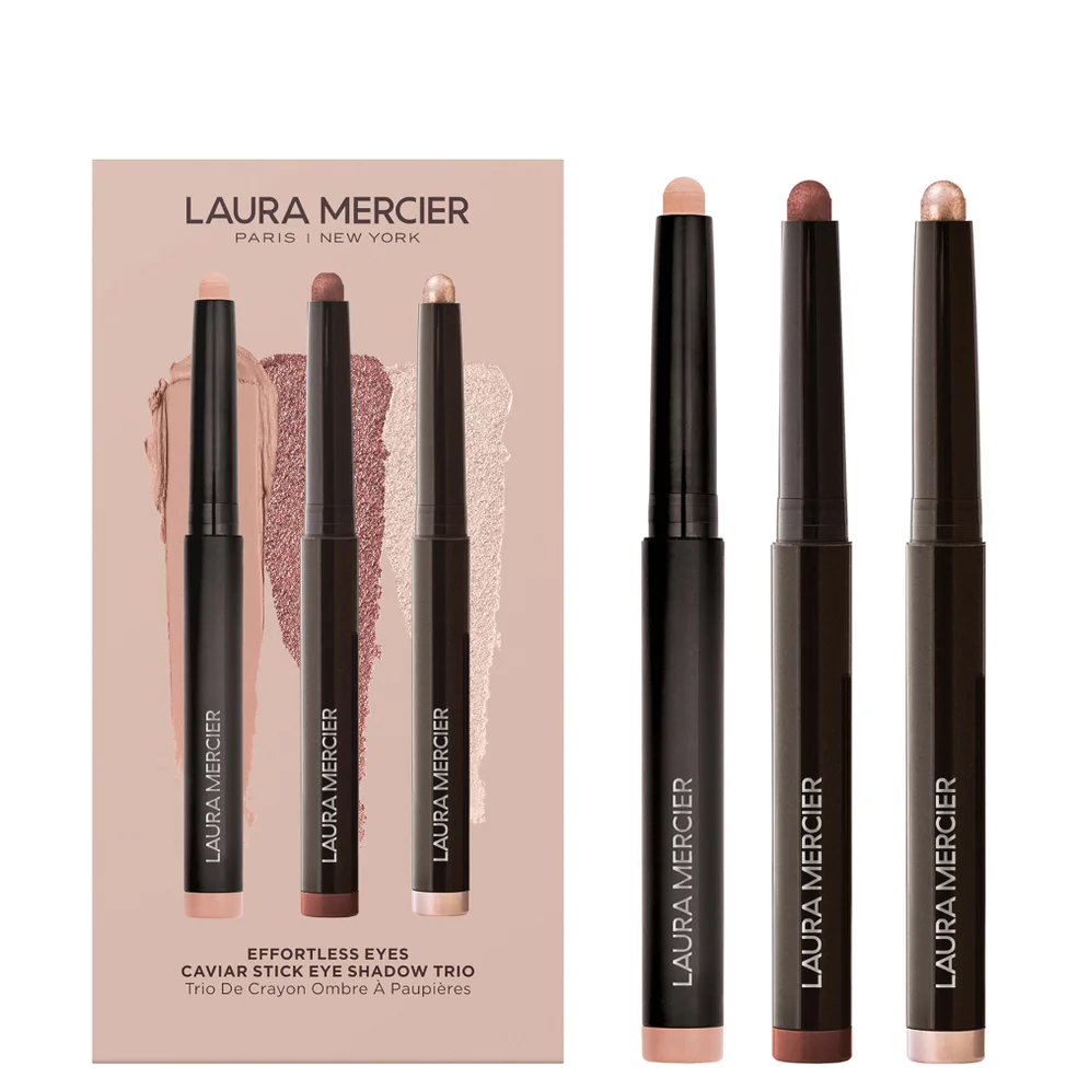 Laura Mercier Effortless Eyes Caviar Stick Eye Shadow Trio - Rosegold, Burnished Bronze, DuneImage1