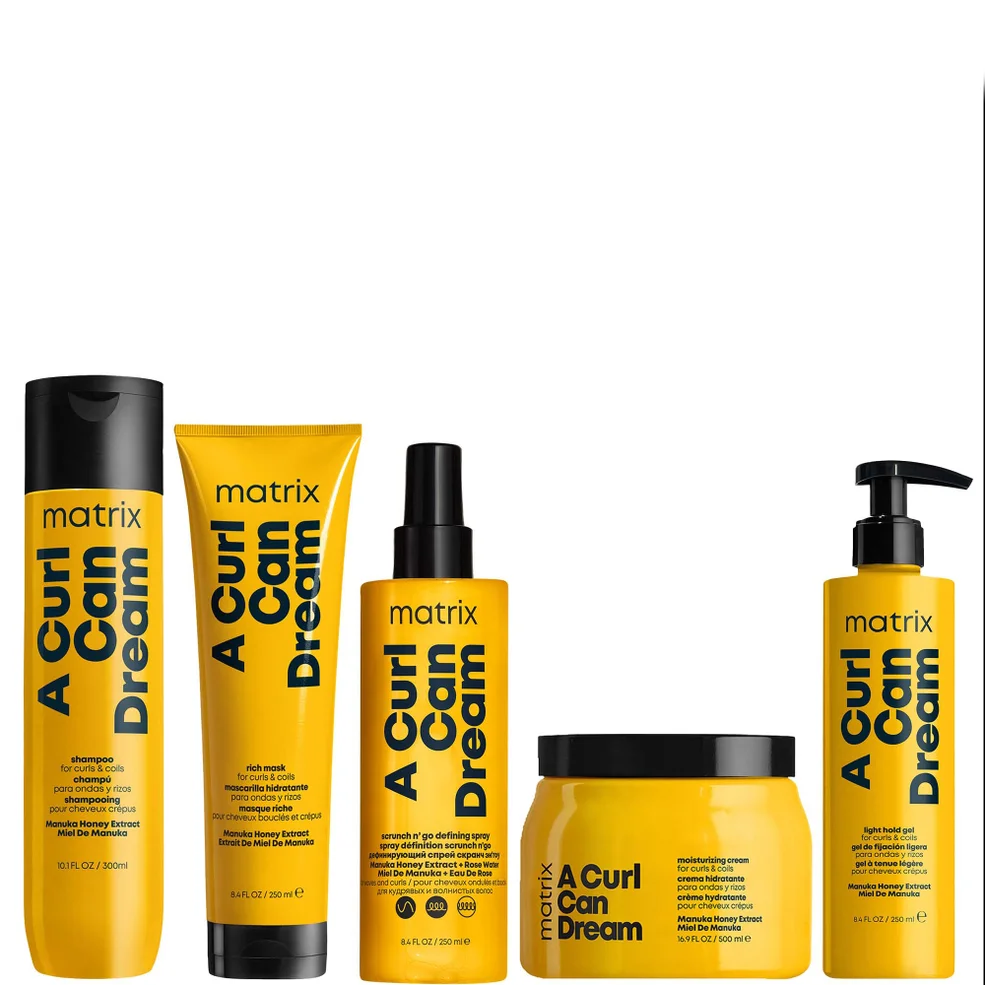 Matrix A Curl Can Dream Shampoo Hair Mask Moisturising Cream Light Hold Gel and Defining Spray for Wavy and Curly HairImage1
