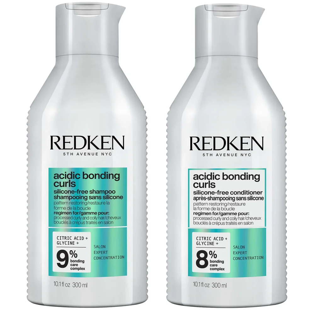 Redken Acidic Bonding Curls Silicone-Free Shampoo and Conditioner Bundle for Restoring Damaged Curly and Coily HairImage1