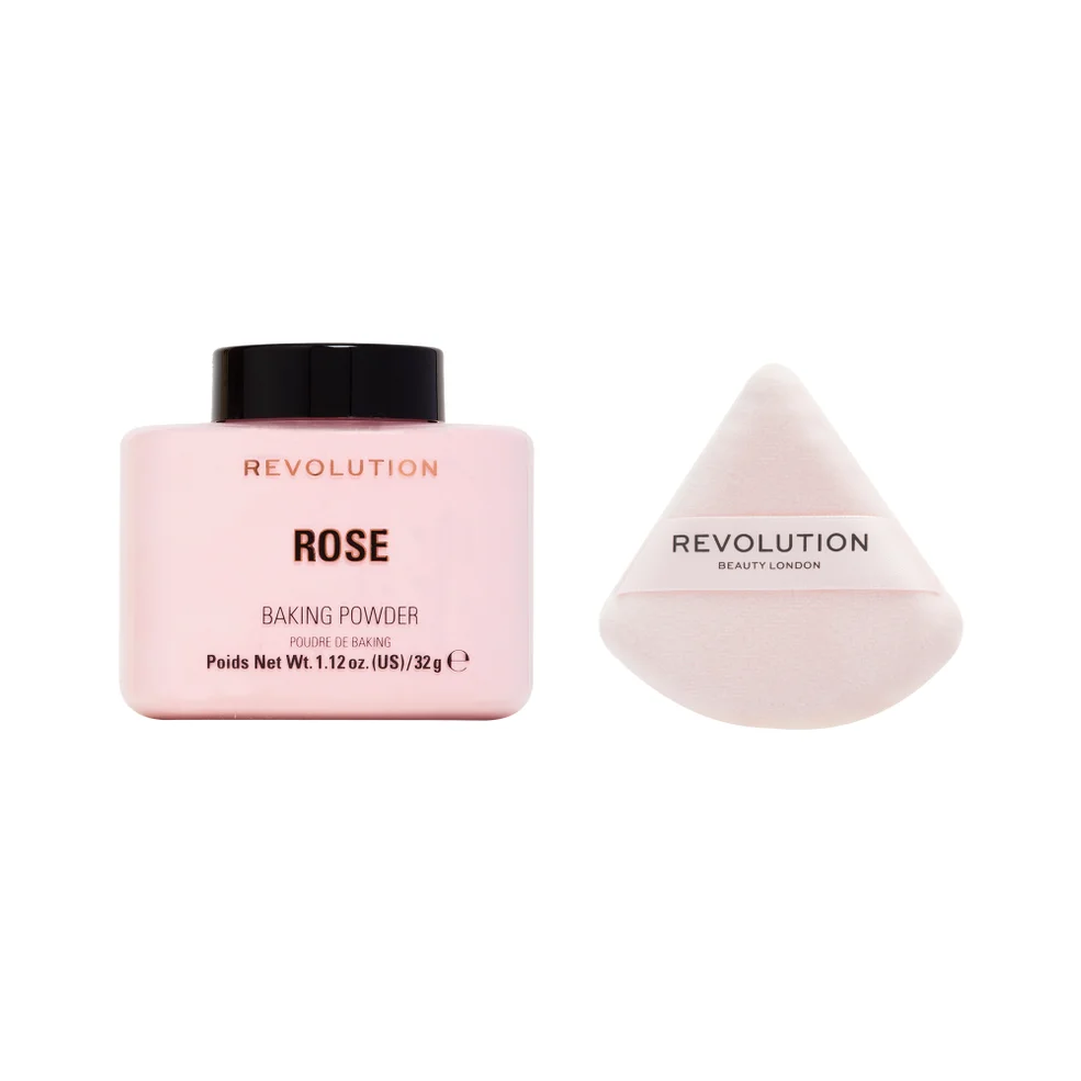 Makeup Revolution Baking Powder and Powder Puff Duo - RoseImage1