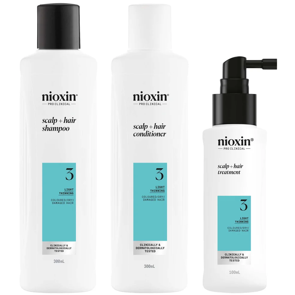 NIOXIN Scalp and Hair Thickening System 3 for Coloured Dry and Damaged Hair with Light Thinning Loyalty KitImage1