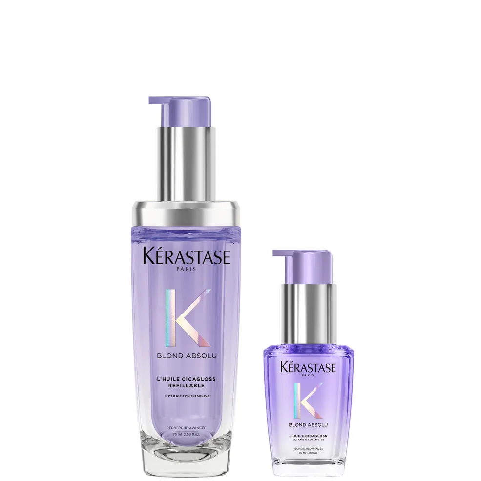 Kérastase Chroma Absolu Refillable Hair Oil 75ml and Refill Capsule Duo for colour treated hairImage1