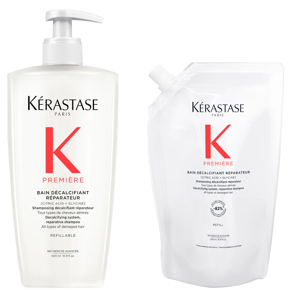 Kérastase Première Refillable Shampoo and Refill Pouch Duo for Damaged Hair with Pure Citric Acid and Glycine 500mlImage1