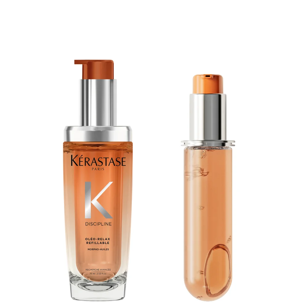 Kérastase Oleo-Relax Morpho Huile Refillable Hair Oil and Refill Capsule, for Dry and Frizz-prone Hair with Marula Oil 75mlImage1