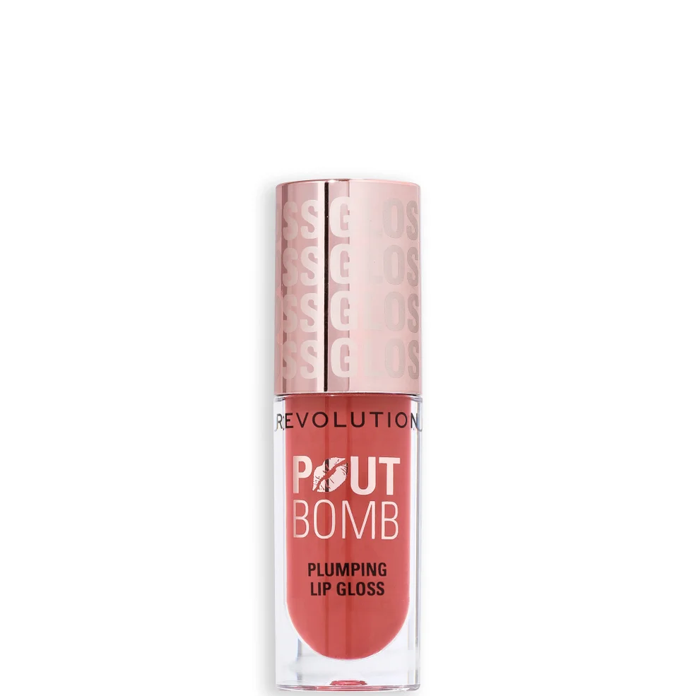 Makeup Revolution Pout Bomb Plumping Gloss - Melba Warm PeachImage1