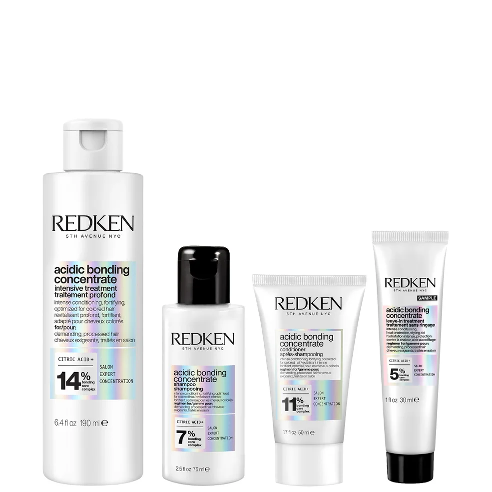 Redken Acidic Bonding Concentrate Pre-Treatment 150ml, Mini Shampoo 75ml, Mini Conditioner 50ml Gift Set and Mini Leave-In 30mlImage1