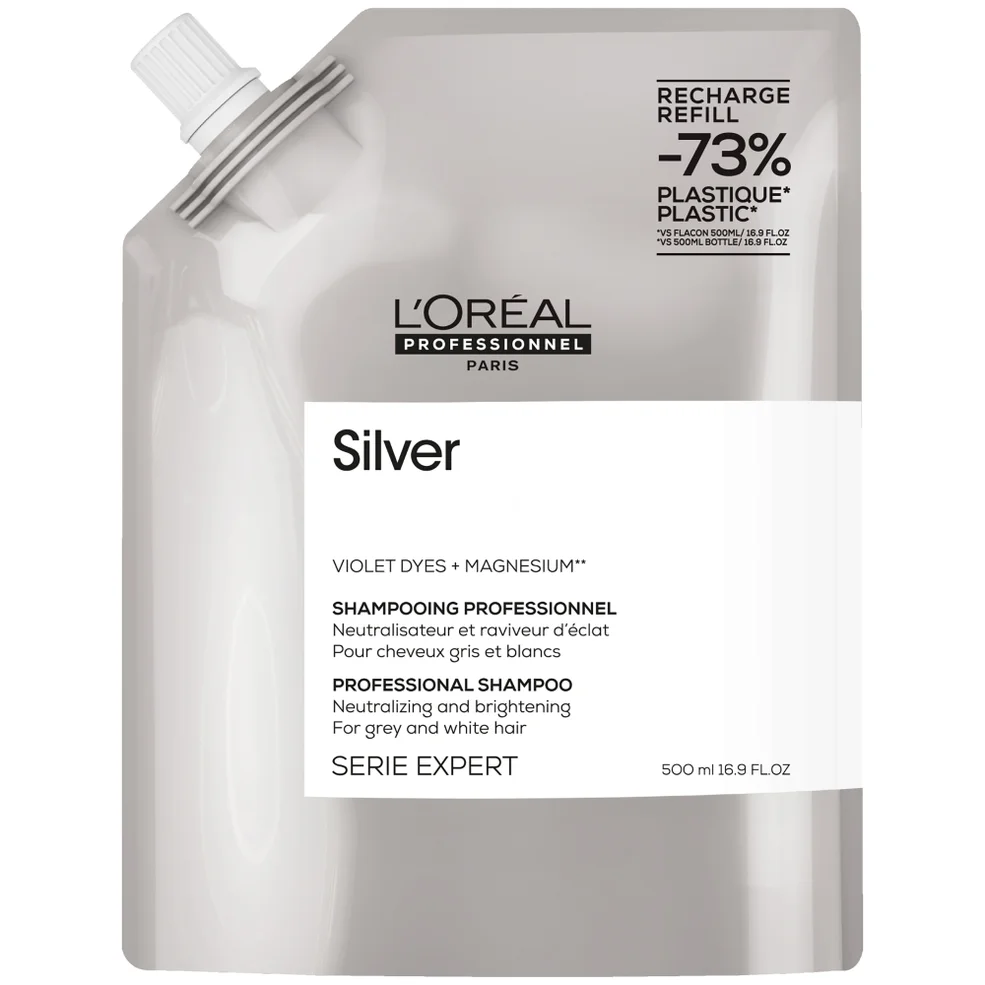 L'Oréal Professionnel Silver Shampoo Refill Pack 500ml for Grey and Silver Coloured HairImage1