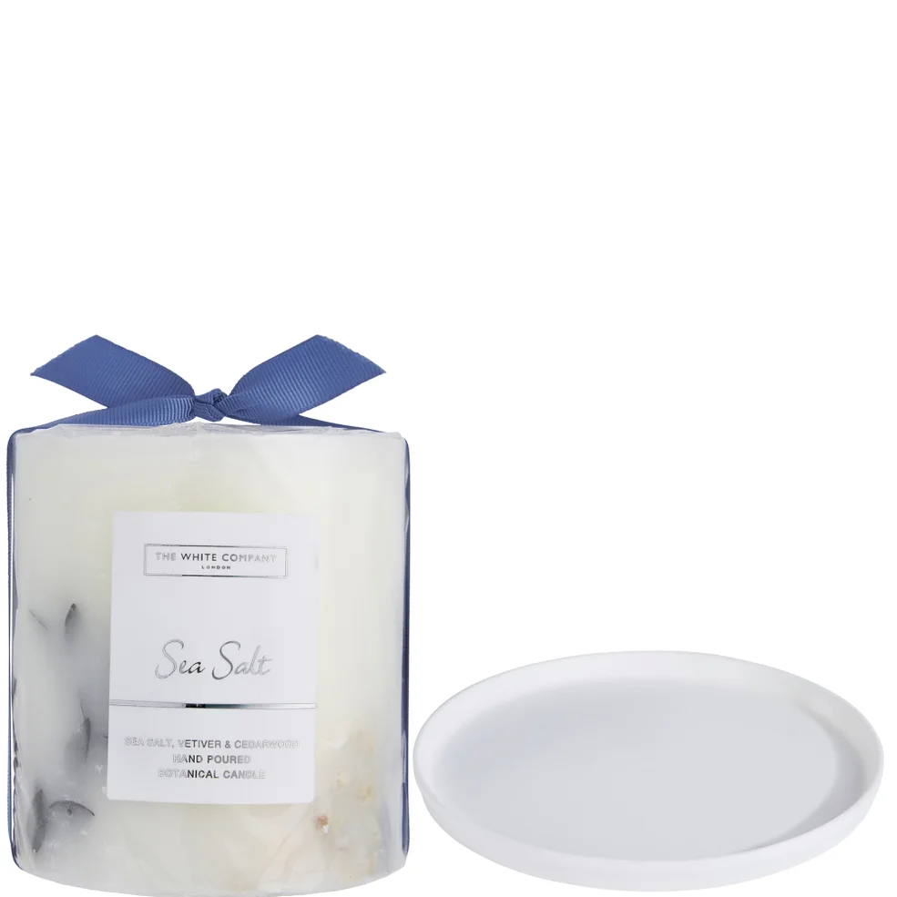 The White Company Sea Salt Botanical Candle and Plate - MediumImage1