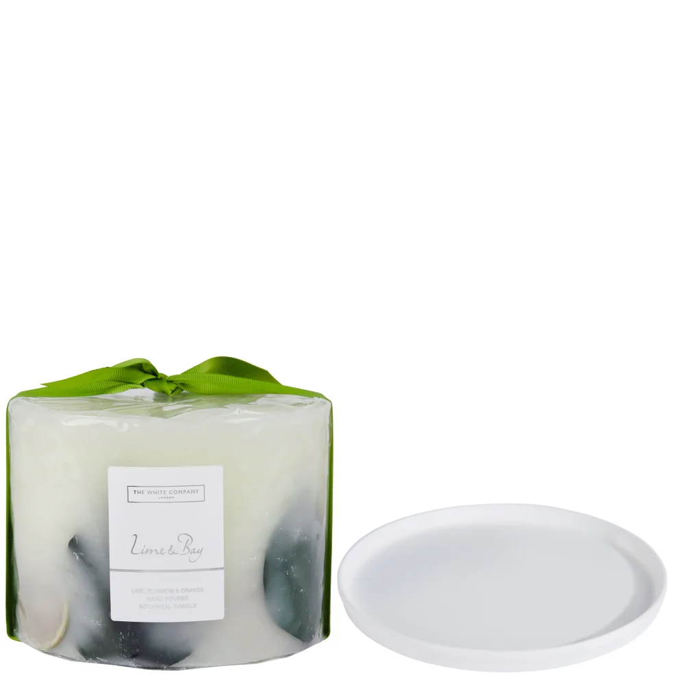The White Company Lime & Bay Botanical Candle and Plate - LargeImage1