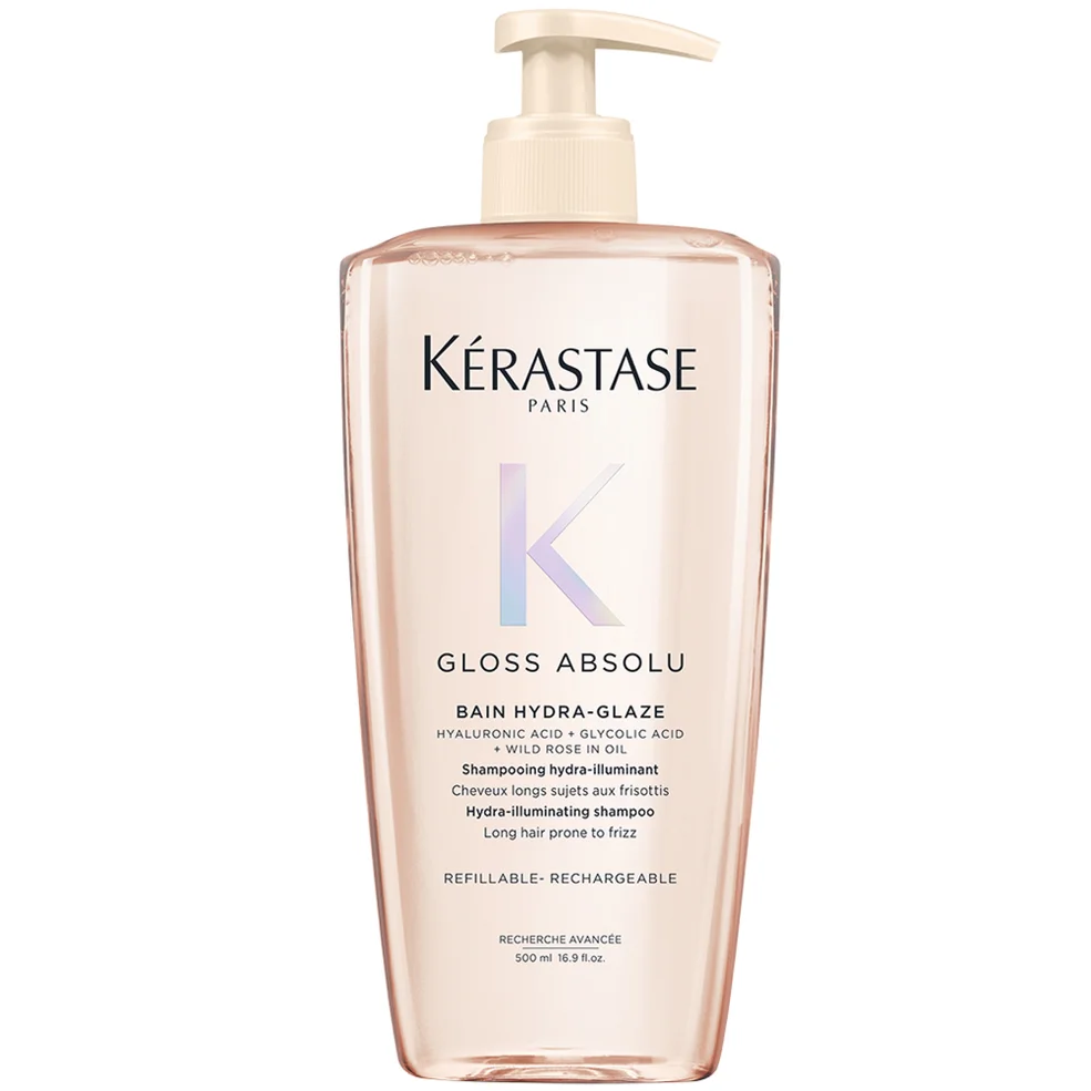 Kérastase Gloss Absolu Refillable Shampoo with Glycolic Acid, Hyaluronic Acid and Wild Rose in Oil 500mlImage1