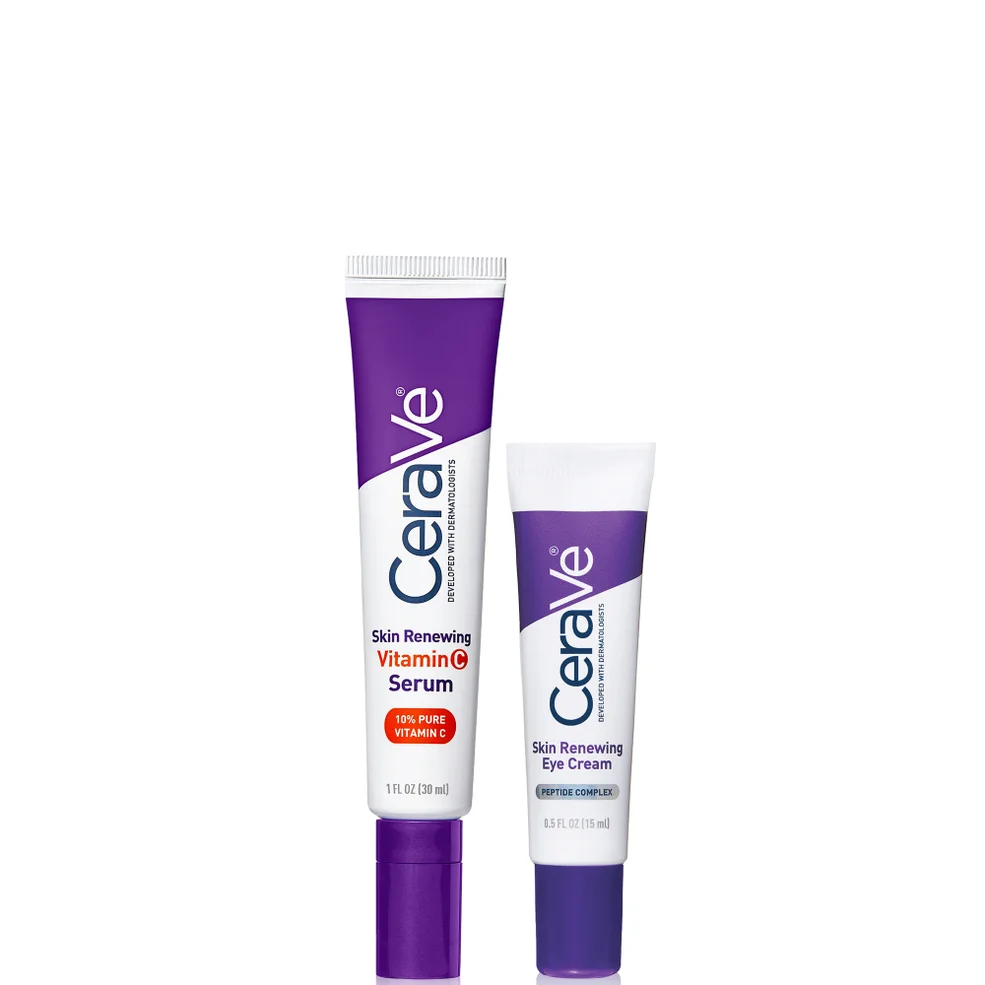 CeraVe Skin Renewing Duo for Visibly Brighter Smoother Skin with Vitamin C Serum and Eye CreamImage1