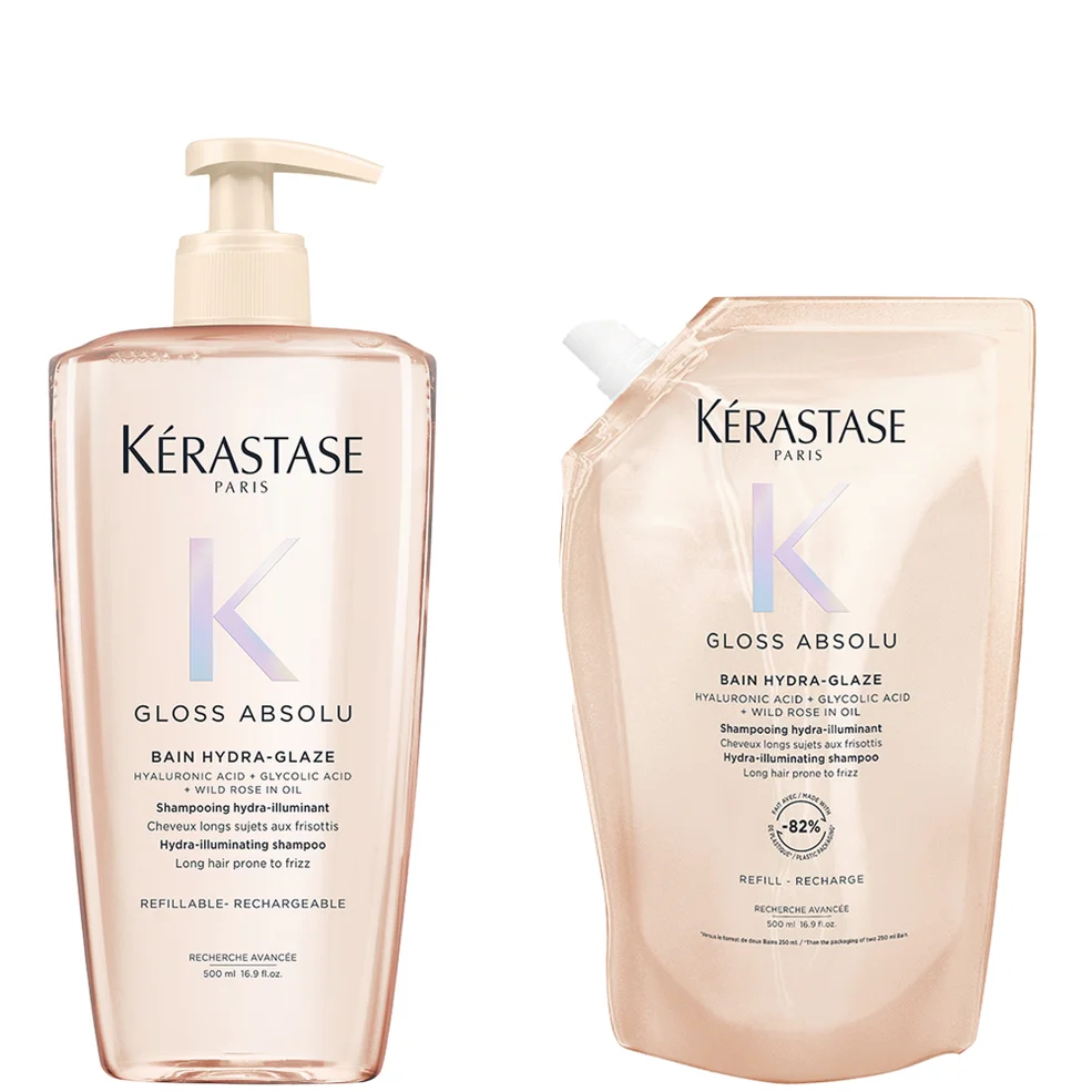 Kérastase Gloss Absolu Shampoo 500ml and Refill Pouch BundleImage1