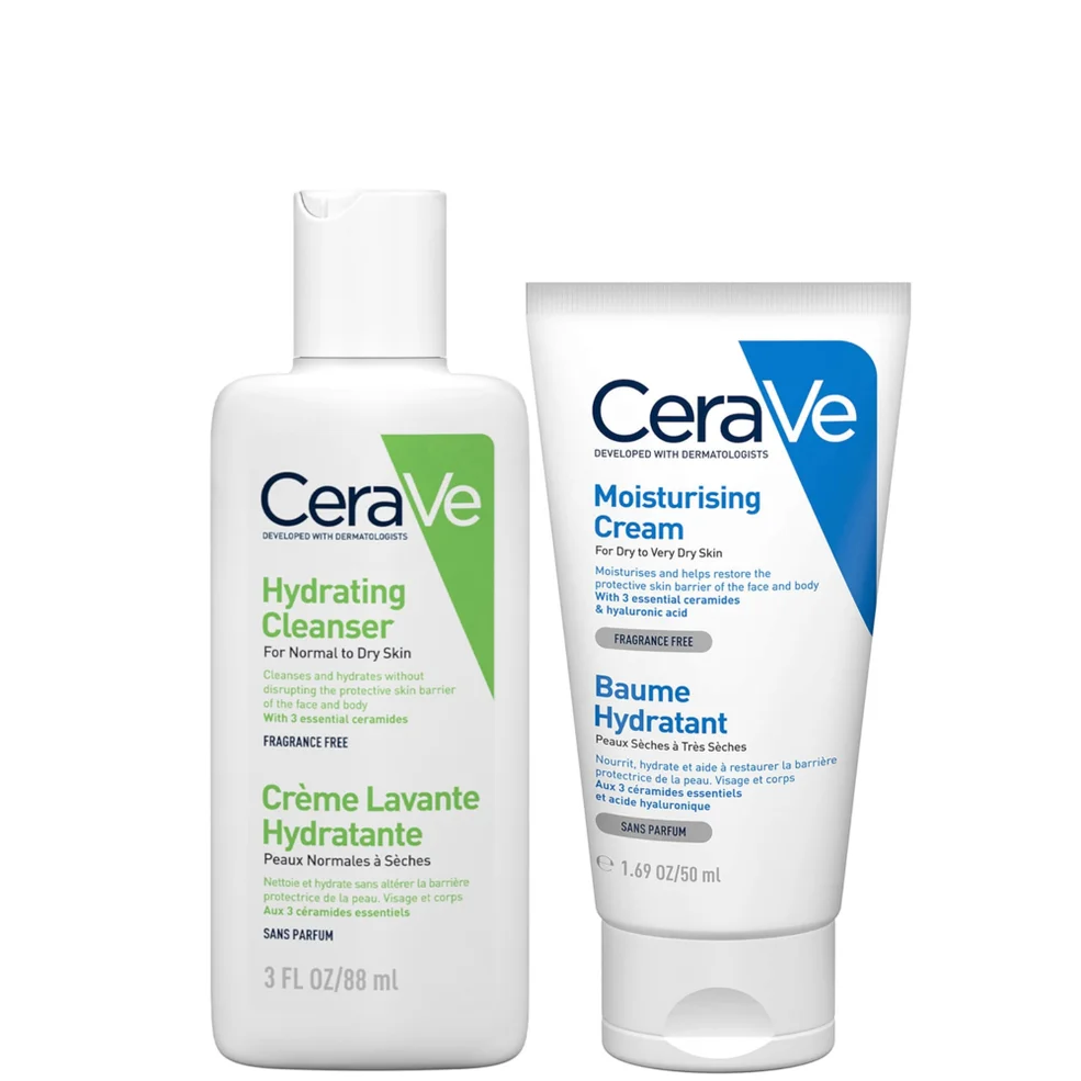 CeraVe Travel Size Hydrating Cleanser & Moisturising Cream for Normal to Dry SkinImage1