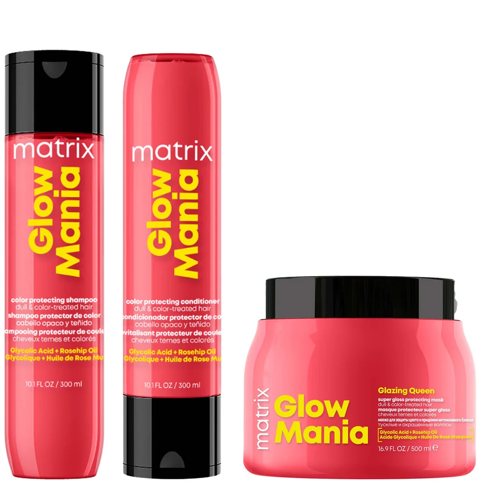 Glow Mania Colour Protecting Shampoo, Conditioner, & Mask Trio for Coloured HairImage1
