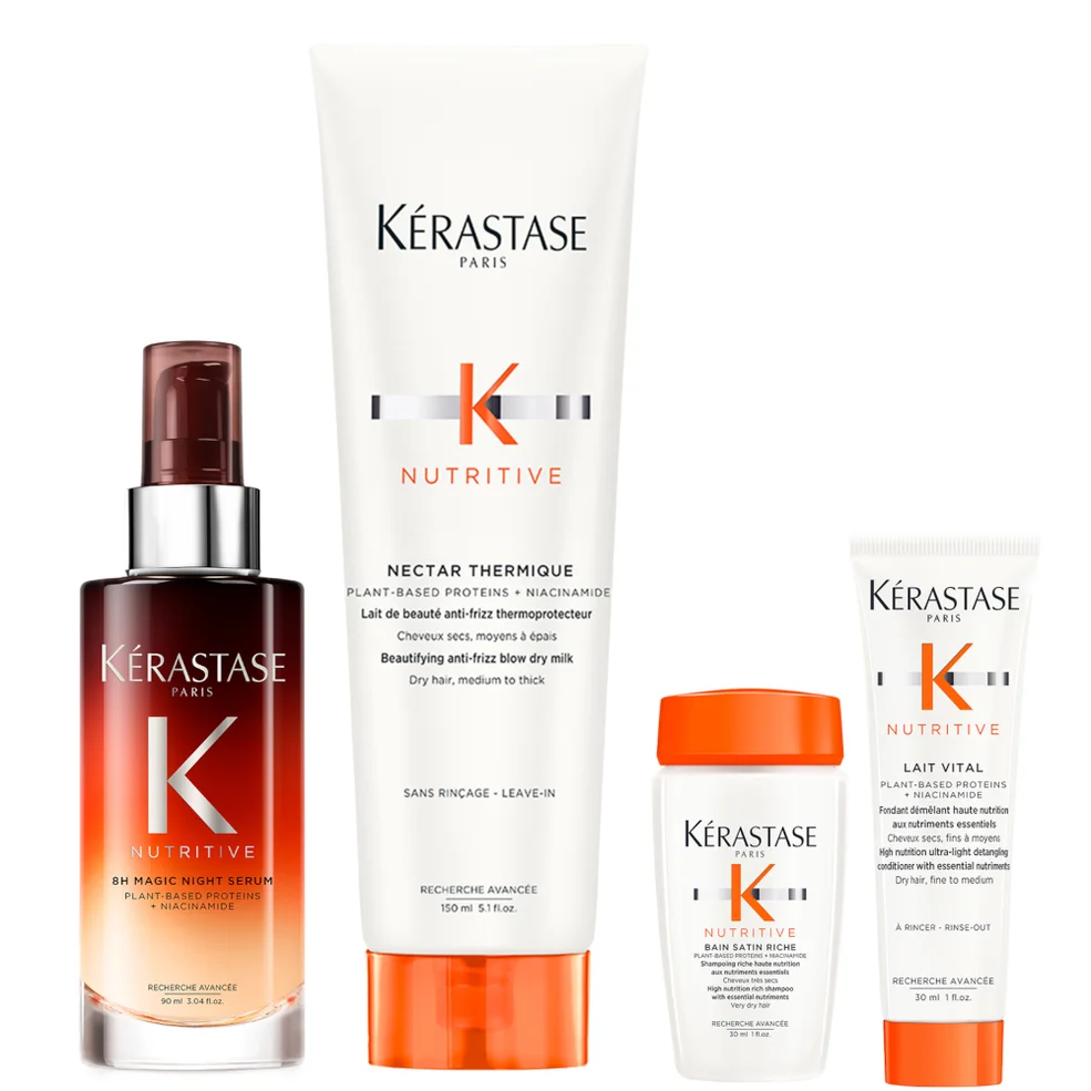 Kérastase Nutritive 8 Hour Serum 90ml, Nutritive Thermique 150ml with Mini Deluxe Nutritive Shampoo 30ml and Conditioner 30mlImage1