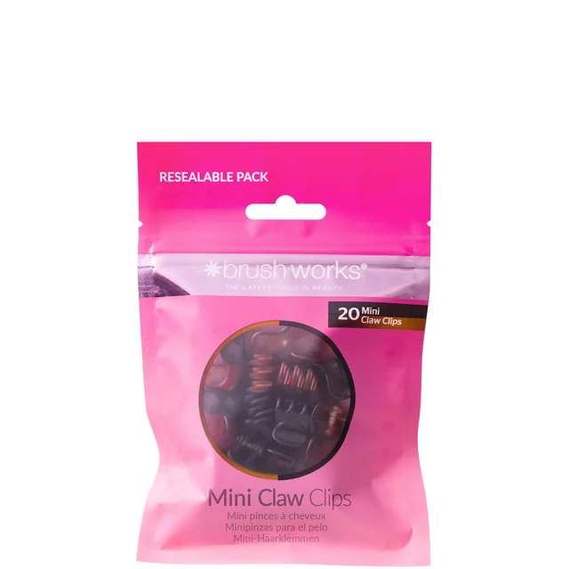 brushworks Mini Claw Clips - 20 Pack