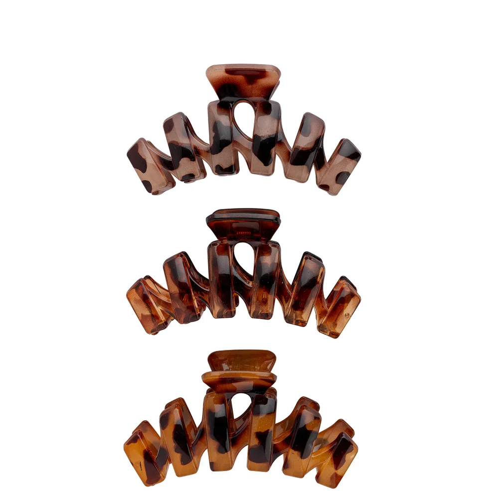 brushworks Tortoiseshell Claw Clips - 3 PackImage1