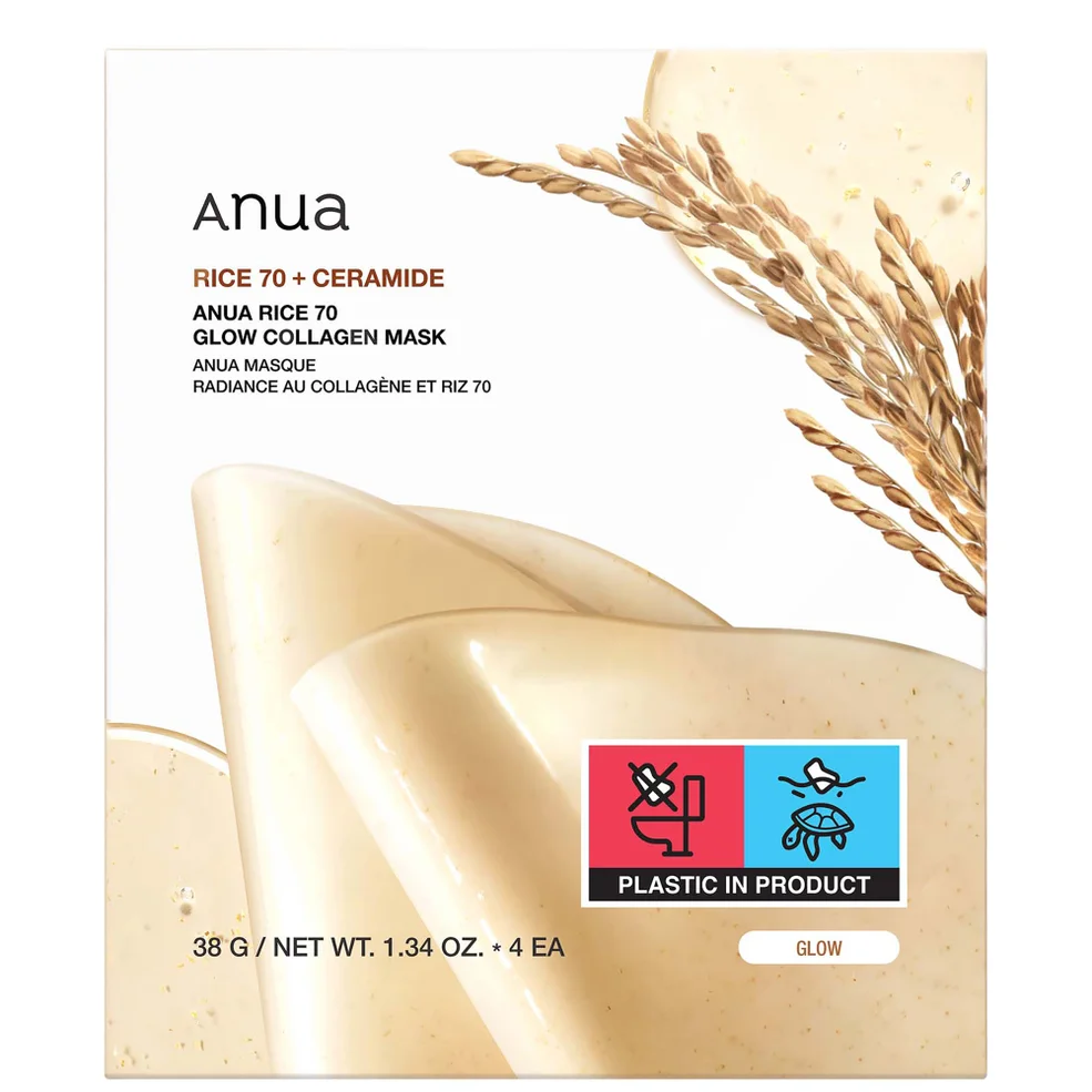 Anua Rice 70 Glow Collagen Mask (4 Sheets) 38gImage1
