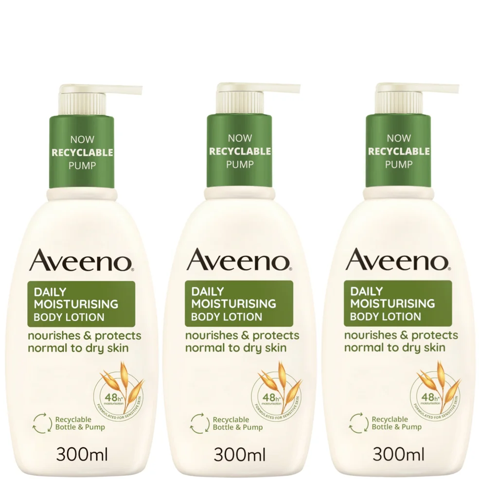Aveeno Daily Moisturising Lotion Trio for Instant and Long Lasting Hydration 900ml Mega BundleImage1