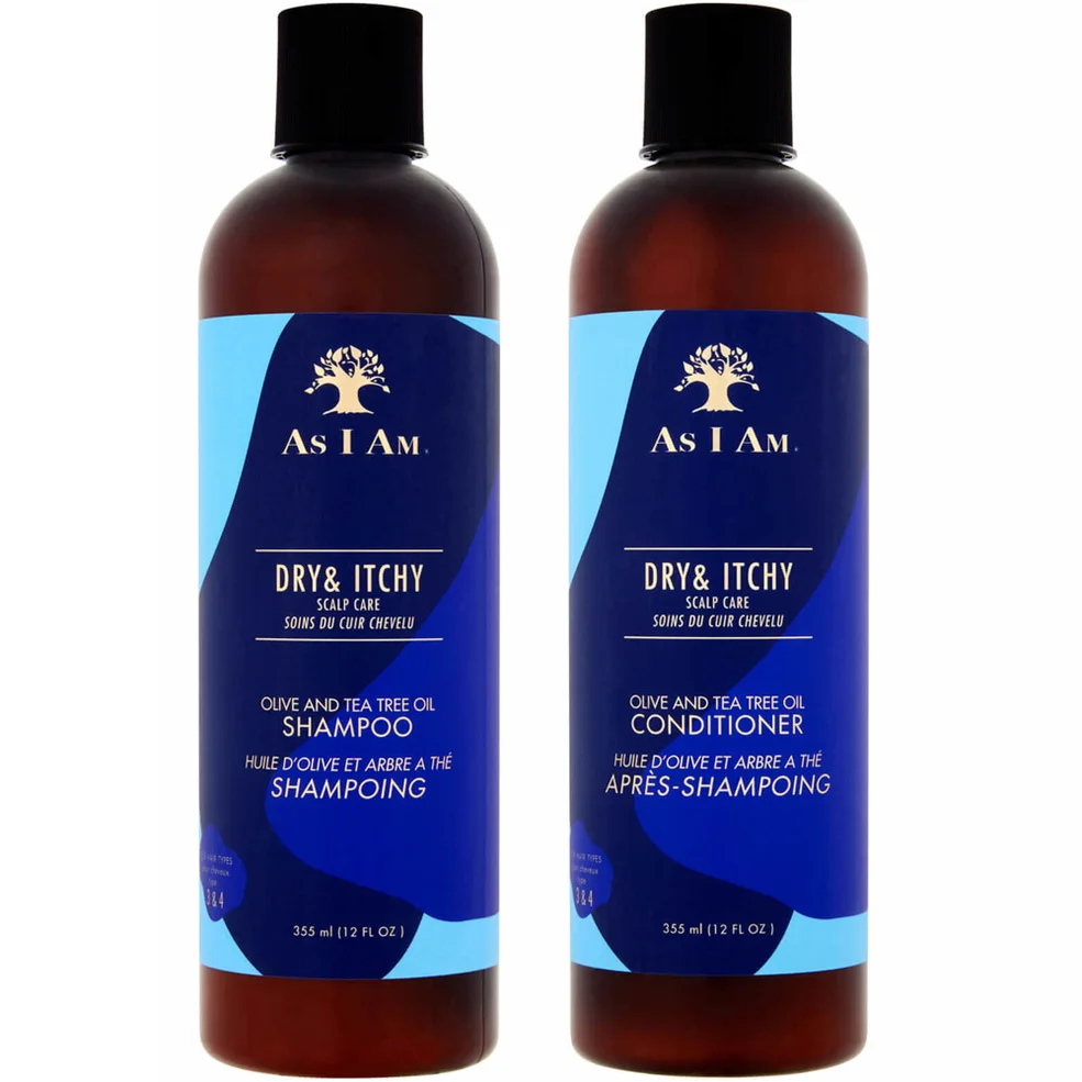 As I Am Dry & Itchy Scalp Care Olive and Tea Trea Oil Shampoo & Conditoner 355mlImage1