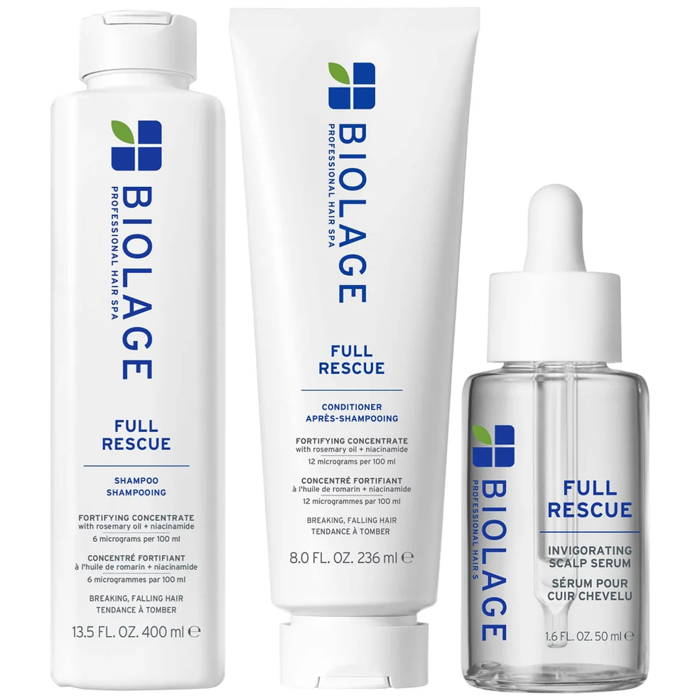 Biolage Full Rescue Shampoo 400ml, Conditioner 236ml and Oil-Balancing Serum 50ml BundleImage1