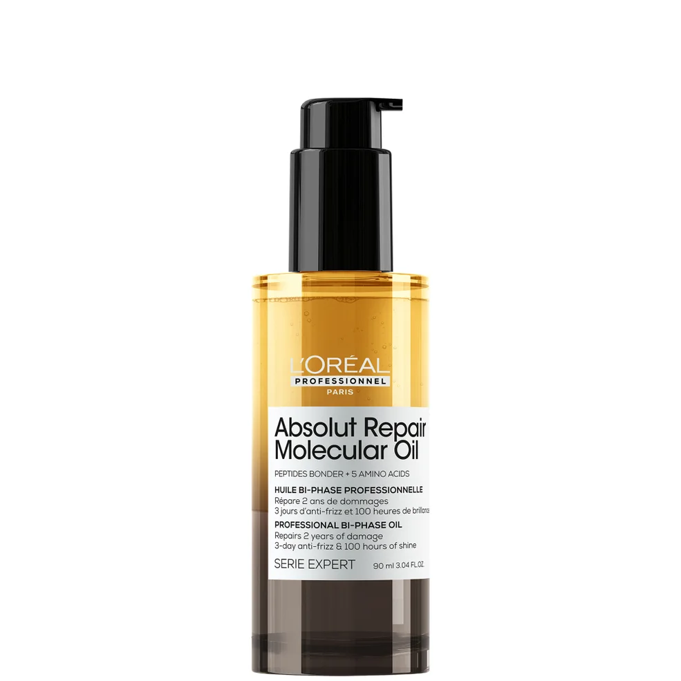 L'Oréal Professionnel Absolut Repair Molecular Bi-Phase Oil for Damaged Hair 90ml, 2x Benefit: High Shine & RepairImage1
