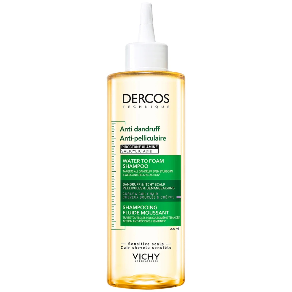 Vichy Dercos Anti-Dandruff Water To Foam Shampoo To Treat Dandruff On All Curls and Coils 200mlImage1