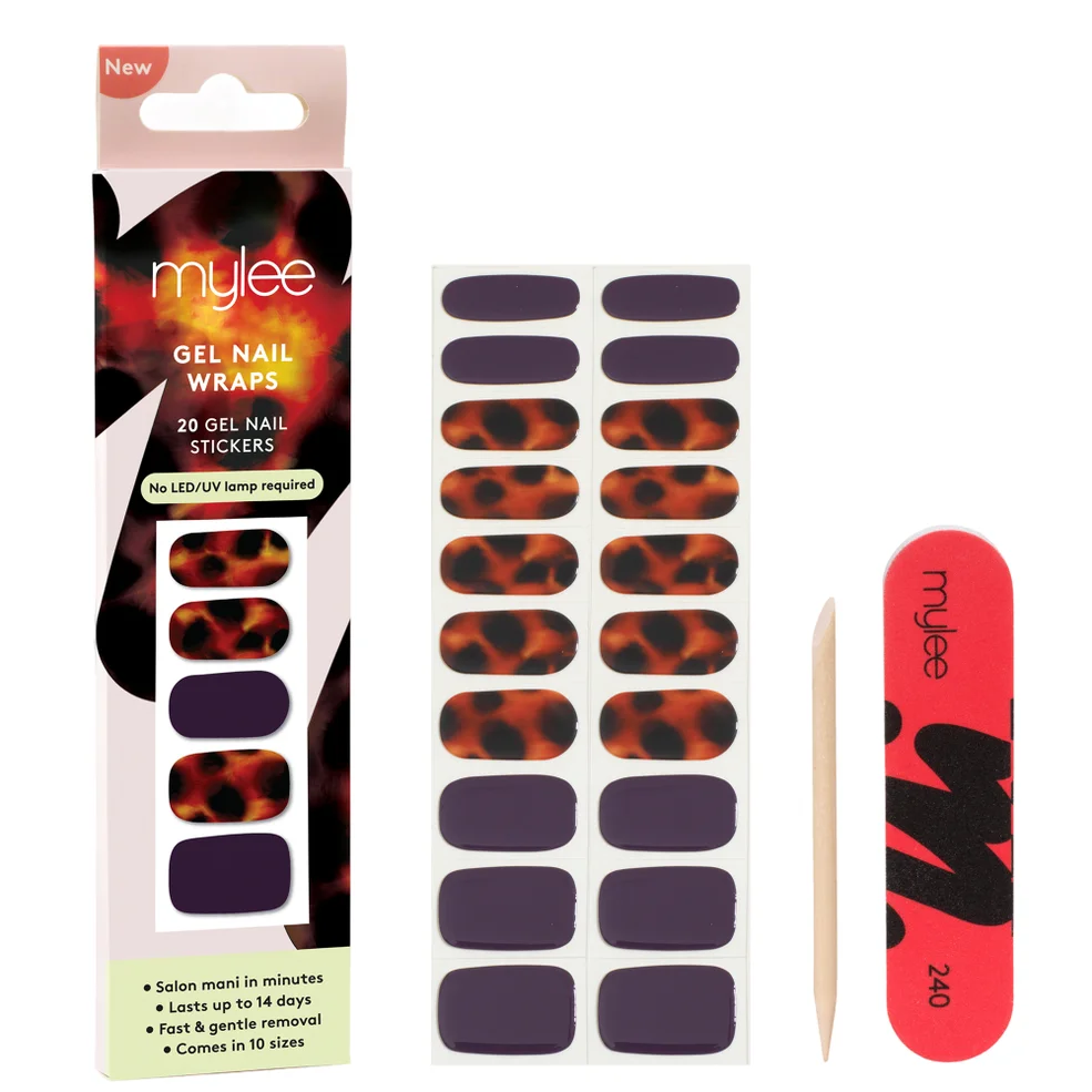 Mylee Gel Nail Wraps - Mulberry ClashImage1