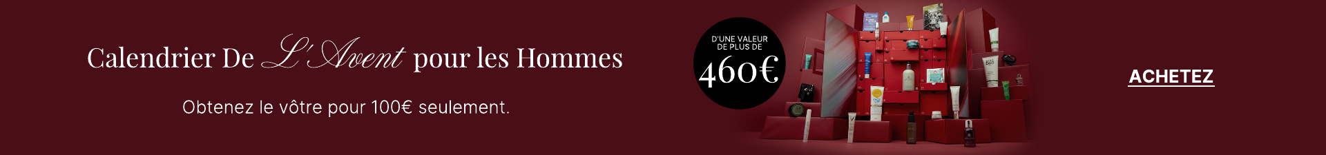 Le Calendrier De L'Avent pour les Hommes (d'une valeur de plus de 460 €)