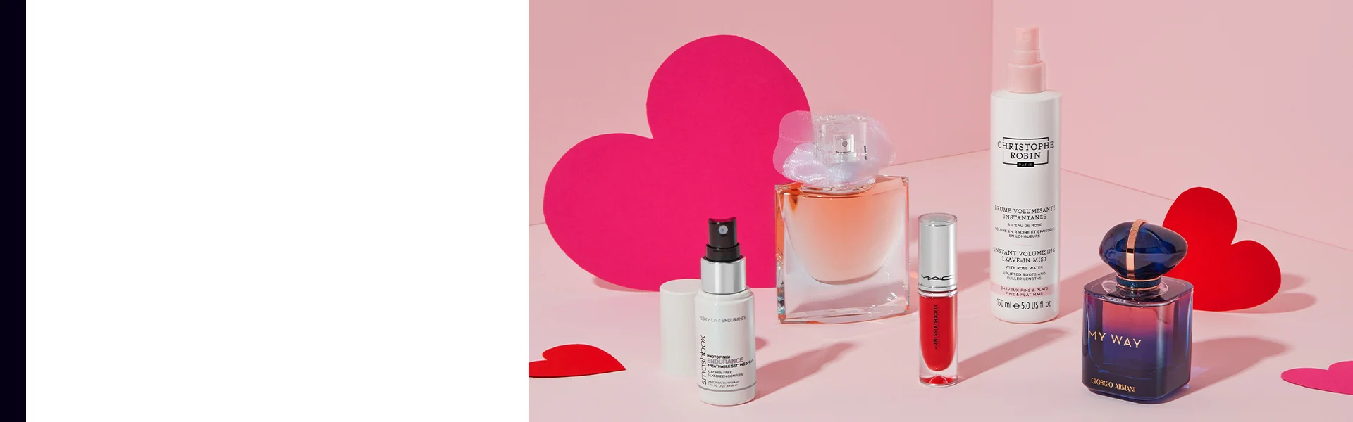 Valentine's Day Main Banner - Elemis, Urban Decay, Too Faced, Laura Mercier, Tan luxe, Lancome